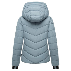 Veste matelassée à fermeture éclair pour femme, manteau chaud d'hiver à capuche, rembourrage 100% polyester, veste d'extérieur rembourrée, doudoune - Product Image 2