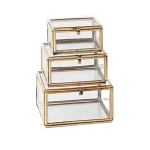 Exclusive Metal Jewelry <b>Box</b> Organizer Storage for Rings <b>Earrings</b> Necklace Accessories Home Use - Product Image 2