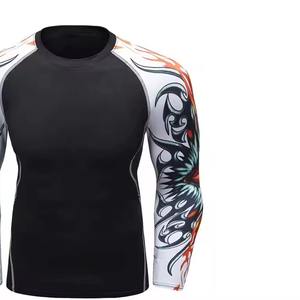 Rash Guards para Jiu Jitsu, Kimono Deportivo Personalizado, Nuevo Rash Guard de Jiu Jitsu BJJ, Rash Guard de Compresión de Manga Larga para Hombre, BJJ No-Gi MMA - Product Image 2