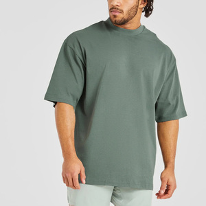 Nouveau T-shirt Homme Oversize Vert en Coton à Manches Courtes Col Rond Imprimé Lettres Style Décontracté Streetwear - Product Image 6