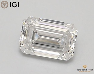 Diamante Cultivado en Laboratorio CVD, Corte Esmeralda, con Certificado IGI, Claridad VVS1, Color E, 1.50 Quilates, para Joyería Profesional - Product Image 1