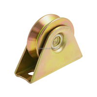 Roue à poulie en acier robuste pour portes coulissantes d'hôtel extérieures – Roue moderne à rainure en U/V/Y pour une utilisation confortable