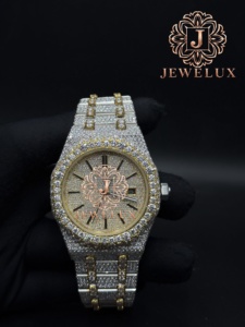 Reloj de Pulsera de Acero Inoxidable para Hombre, Estilo Hip Hop, con Moissanita, Joyería de Lujo, Suministro Directo de Fábrica, Disponible al Mejor Precio - Product Image 2