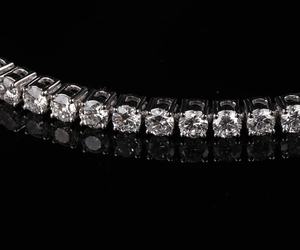 Pulsera de tenis de oro blanco de 14K, pulsera de diamantes cultivados en laboratorio de corte redondo de 2.80 MM, mayorista de joyería de diamantes cultivados en laboratorio en India - Product Image 4