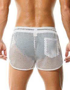 Shorts en maille rouge avec cordon de serrage, tricotés, respirants, pour le sport, la course, le basketball, décontractés et sportifs - Product Image 4