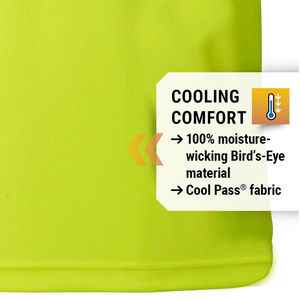 T-shirt de sécurité haute visibilité à manches courtes avec logo personnalisable, en polyester mesh réfléchissant, vêtements de travail haute visibilité pour hommes - Product Image 5