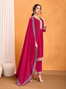 Conjunto Salwar Kameez de algodón indio y paquistaní tradicional para mujer, ropa informal étnica de diseñador para traje de algodón hecho a mano global - Product Image 2