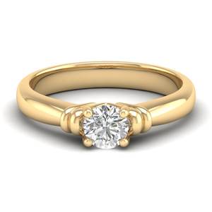 Bague de Fiançailles REYES en Argent Sterling 925 avec Moissanite Ronde Brillante de 0,5 Carat – Bijoux d'Éternité – Prix de Gros - Product Image 1