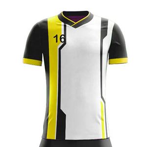 Ensemble de football Maillot de football Dernière conception Vêtements de football pour adultes avec logo personnalisé Confortable et doux Couleur unie Manches courtes Col en V - Product Image 3