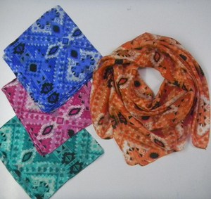 Slik Printed <b>Scarf</b> Manufacturer 100x100cms Pareo - Product Image 3