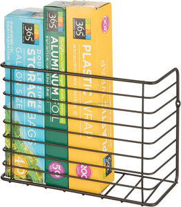 storage rack metal cabinet spice rack organizer kitchen spice holder hanging <b>shelf</b> for Pantry & cabinet storage <b>black</b> heavy-duty - Product Image 5