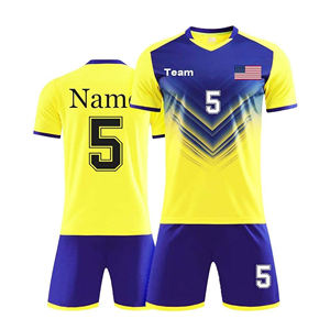 Uniformes de Fútbol Personalizados, Conjunto Completo, Diseño Elegante, Sublimación, Transpirable, Manga Corta, Absorbe la Humedad - Product Image 1