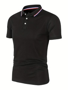 Camisas de Golf Personalizadas para Hombre, de Color Sólido, de Algodón Premium, Transpirables, de Manga Corta, Servicio OEM, para Verano - Product Image 1