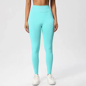 Leggings de Yoga Personalizados al por Mayor para Mujer, de Cintura Alta, Control de Abdomen, con Logotipo Personalizado, Bolsillos, Pantalones de Entrenamiento para Gimnasio, Sin Costuras, Transpirables - Product Image 4