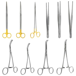 ชุดเครื่องมือผ่าตัดหน้าอกและหัวใจสำหรับสัตว์ คุณภาพพรีเมียม 10 ชิ้น ผลิตจากเหล็กกล้าไร้สนิมเกรดเยอรมัน - Product Image 1