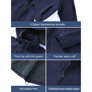 Chaqueta softshell ligera personalizada para hombre, impermeable, transpirable, cortavientos, para actividades al aire libre, elegante, cálida, para senderismo, trekking y esquí. - Product Image 2