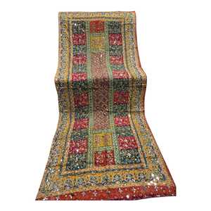 Handmade Heavy Embroidered Floral <b>Silk</b> Shawl <b>Long</b> Ethnic Style Women's All Seasons Gift <b>Scarf</b> - Product Image 1