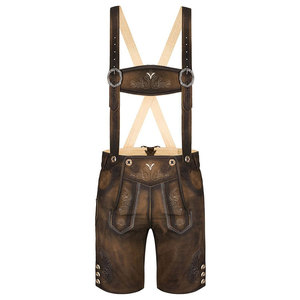 Shorts en cuir Lederhosen pour homme de qualité supérieure, style bavarois traditionnel, uni, décontracté, écologique, avec un design rustique classique - Product Image 1