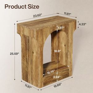 Tavolino da Caffè e Tè in Legno con Spazio di Archiviazione, Elegante Tavolino Laterale per Uso Interno - Product Image 6