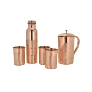 Handcrafted Copper Jug and Tumbler Set | Wholesale Copper <b>Drinkware</b> - Product Image 2