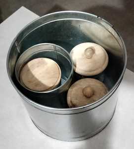 Wooden Lid Storage Container Stainless Steel Spice <b>Box</b> Set Round <b>Herb</b> Container Kit with Wooden Covers Kitchen Storage - Product Image 6
