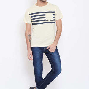 T-shirt unisexe en coton premium épais avec poche, coupe ample délavée style vintage, streetwear décontracté, personnalisable avec logo, pour l'extérieur et la mode - Product Image 1