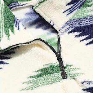 Sweat-shirt zippé personnalisé pour homme, brodé, coupe évasée, design streetwear vintage, en coton épais - Product Image 3