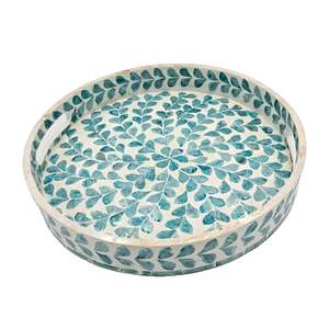 Contemporary Mother Of Pearl Trays Designed <b>For</b> Modern Interiors Tabletop Organization And Decorative <b>Display</b> - Product Image 3