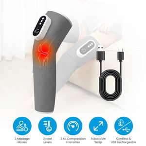 Massaggiatore per Gambe Senza Fili con Calore, 3 Modalità, Compressione d'Aria Regolabile, Fascia per Cosce, Ginocchia e Polpacci, Allevia il Dolore a Vita, Fianchi e Ginocchia - Product Image 5
