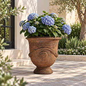 Modern Lightweight Fiberglass Garden Planter Classic Urn Style Outdoor Flower Pot OEM ODM Custom Design Service Available - Product Image 3