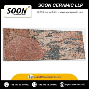 Mármol Calcita Pulido VOLCANO RED HYDRO Ecológico con Vetas Negras, Blancas y Verdes, Gran Losa, Diseño 3D, para Pared de Sala de Estar Moderna - Product Image 3