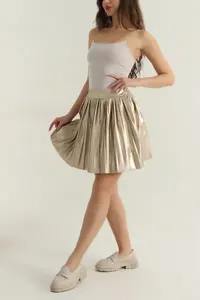 กระโปรงผู้หญิงปี 2024 สไตล์ใหม่ ดีไซน์สวยที่สุด กระโปรงผู้หญิงลายพิมพ์สไตล์ซัน ราคาถูก กระโปรงเอวสูงสีพื้น - Product Image 5