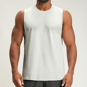 Quick Dry Running <b>Singlet</b> Workout Tank Top <b>Men</b> Gym Sport Mesh Vest 100% Polyester Tank Top - Product Image 2