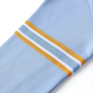 เสื้อสเวตเชิ้ตวิทยาลัยคุณภาพสูงสั่งทำพิเศษ สีฟ้าอ่อน ผ้าฝ้ายฟลีซหนานุ่ม คอกลม แขนยาว คอเสื้อมีแถบยางยืด - Product Image 6