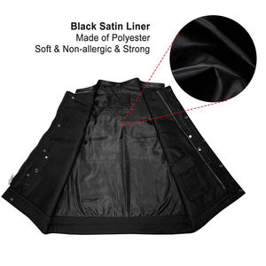 Chaleco de Motocicleta de Cuero Genuino de Grano Completo Personalizable para Hombre, Transpirable, Resistente al Viento, Impermeable, de Secado Rápido, Talla Grande - Product Image 6