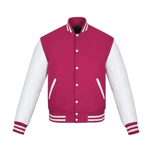 Chaqueta Varsity con Altavoces Bluetooth Integrados, Cuerpo de Lana, Mangas de Cuero, Conectividad Musical, Cierre de Broches, Chaqueta Tecnológica - Product Image 1