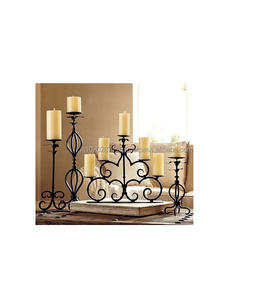 Bougeoir en fer candélabre pour une décoration élégante dans des intérieurs traditionnels cabanes rustiques ou des mariages à thème historique - Product Image 1