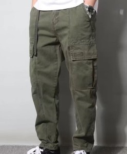 Pantalon Cargo Décontracté Homme Marque Tendance Printemps Automne Nouveau Style Vintage Rétro Coton Résistant Léger - Product Image 2