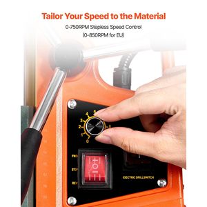 Trapano Magnetico da 1400 W, Diametro di Foratura 2 Pollici, Velocità 0-750 RPM, Direzione Reversibile con 6 Punte - Product Image 4