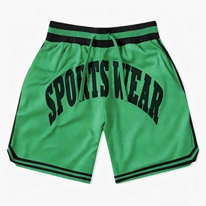 Shorts de basketball pour hommes rouges personnalisés tendance avec bordure noire et imprimé sportswear, taille élastique respirante, style sportif - Product Image 2