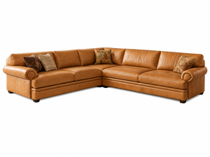 Canapé sectionnel en cuir Chesterfield traditionnel de luxe avec accoudoirs roulés pour le mobilier de salon - Product Image 3