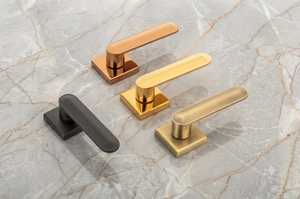 Modern Mortis <b>lock</b> Lever <b>Lock</b> For Wooden Door Square Rose Door <b>Handles</b> Interior Door Hardware Premium And Minimalist Design Fits - Product Image 2
