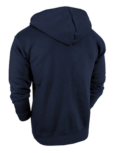 Vente en gros – Sweat à capuche zippé pour homme en molleton 100 % coton de qualité supérieure, couleur unie, avec logo personnalisé, chaud pour l'hiver - Product Image 2
