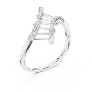 แหวนเพชรทรงกลมทองคำ 14K สำหรับผู้หญิง |   ชุดทำงาน |   เพชรที่เพิ่งเพาะเลี้ยง - Product Image 4