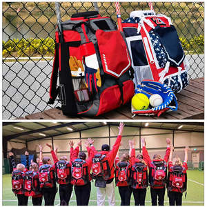 Bagnex Customized Color Baseball Softball Bat Backpack 4 Bats <b>Holder</b> Vented <b>Shoe</b> Compartment 50-70L Unisex 600D Polyester Sports - Product Image 6