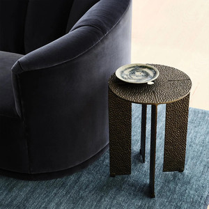 Aluminum Casted for Living Room End <b>Table</b>, Coffee <b>Table</b>, <b>Bedside</b> <b>Table</b> Home Hammered Texture Metal Side <b>Table</b> - Product Image 6