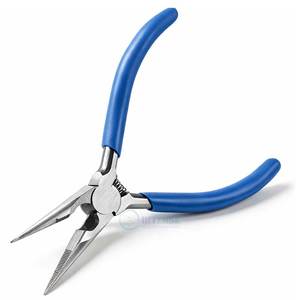 Stainless Steel Needle Nose Pliers 5 Inch Precision Long Nose Serrated Jaw Jewelry Making Tool <b>Wire</b> Bending <b>Craft</b> Electronics - Product Image 1