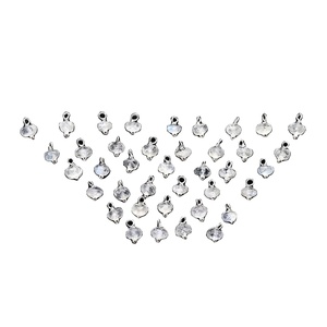 Wholesale Christian Bohemian <b>Clear</b> Quartz Faceted Gemstone Charms 3-4mm 925 Sterling Silver Wire <b>Wrapped</b> Jewelry Making Supplies - Product Image 1