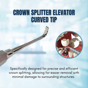 Separador y abridor de coronas dentales profesional |   Elevador de Extracción con Punta Curva en Ángulo Recto de 90 Grados y Mango Ergonómico Hueco - Product Image 3