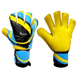 Professional Adjustable Unisex Football Goalkeeper <b>Gloves</b> with Finger Protection Thickened Leather - Product Image 1